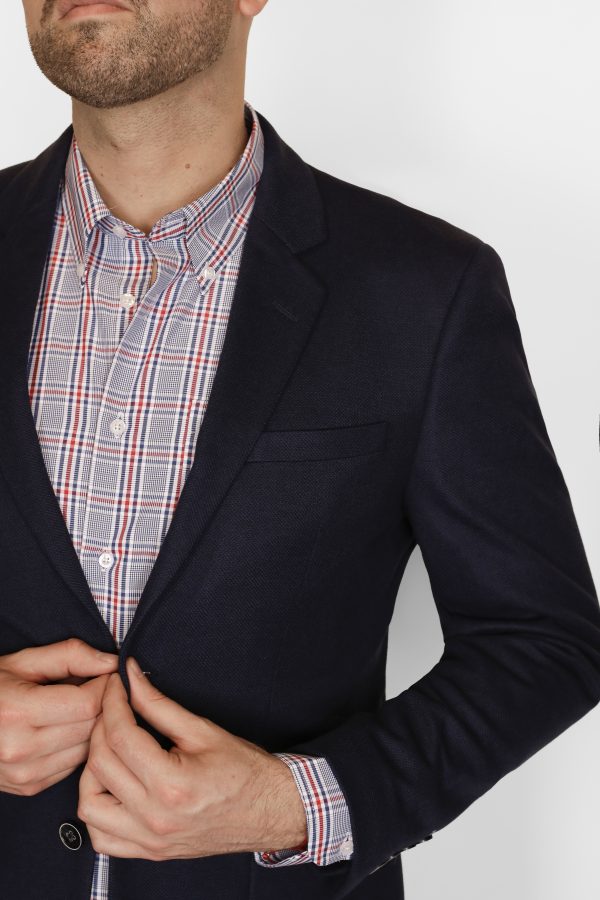 Blazer Poliviscosa Color Azul Marino - Imagen 3